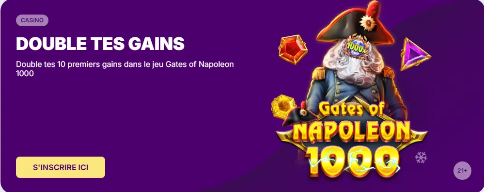 Verdubbel je winsten bij Napoleon Casino