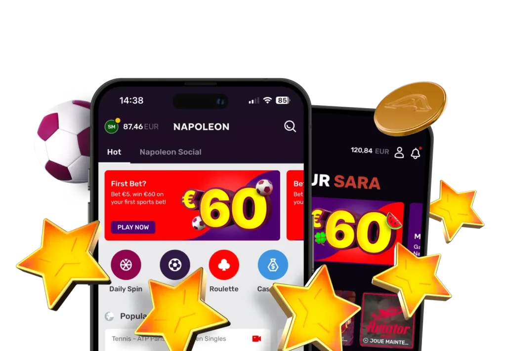 mobiele ervaring en app van Napoleon Casino