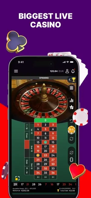 het grootste live casino mobiele app banner van Napoleon casino