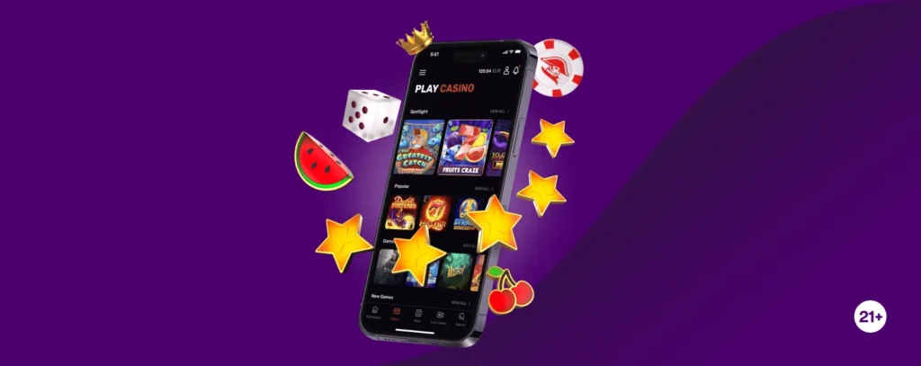 mobiele app banner van Napoleon casino